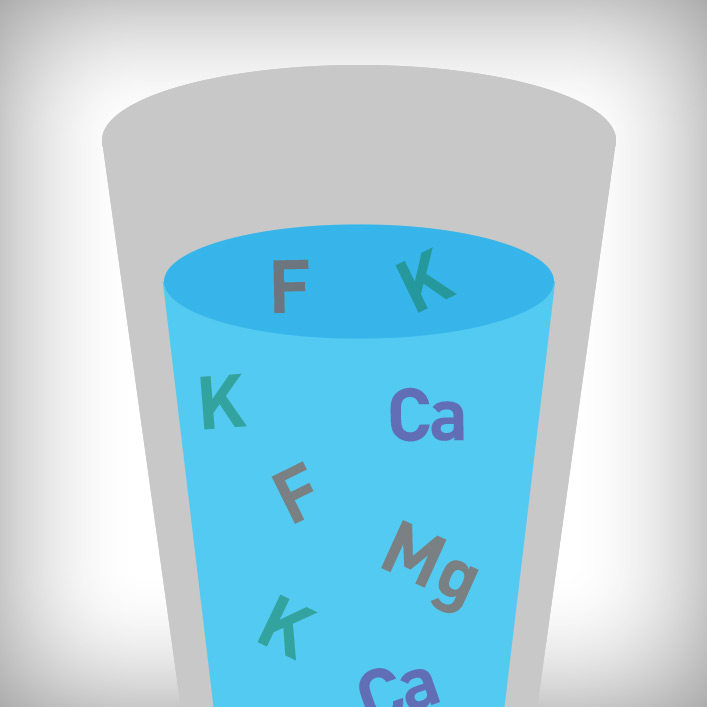 A diagram showing elements from the periodic table that can be in your home’s water